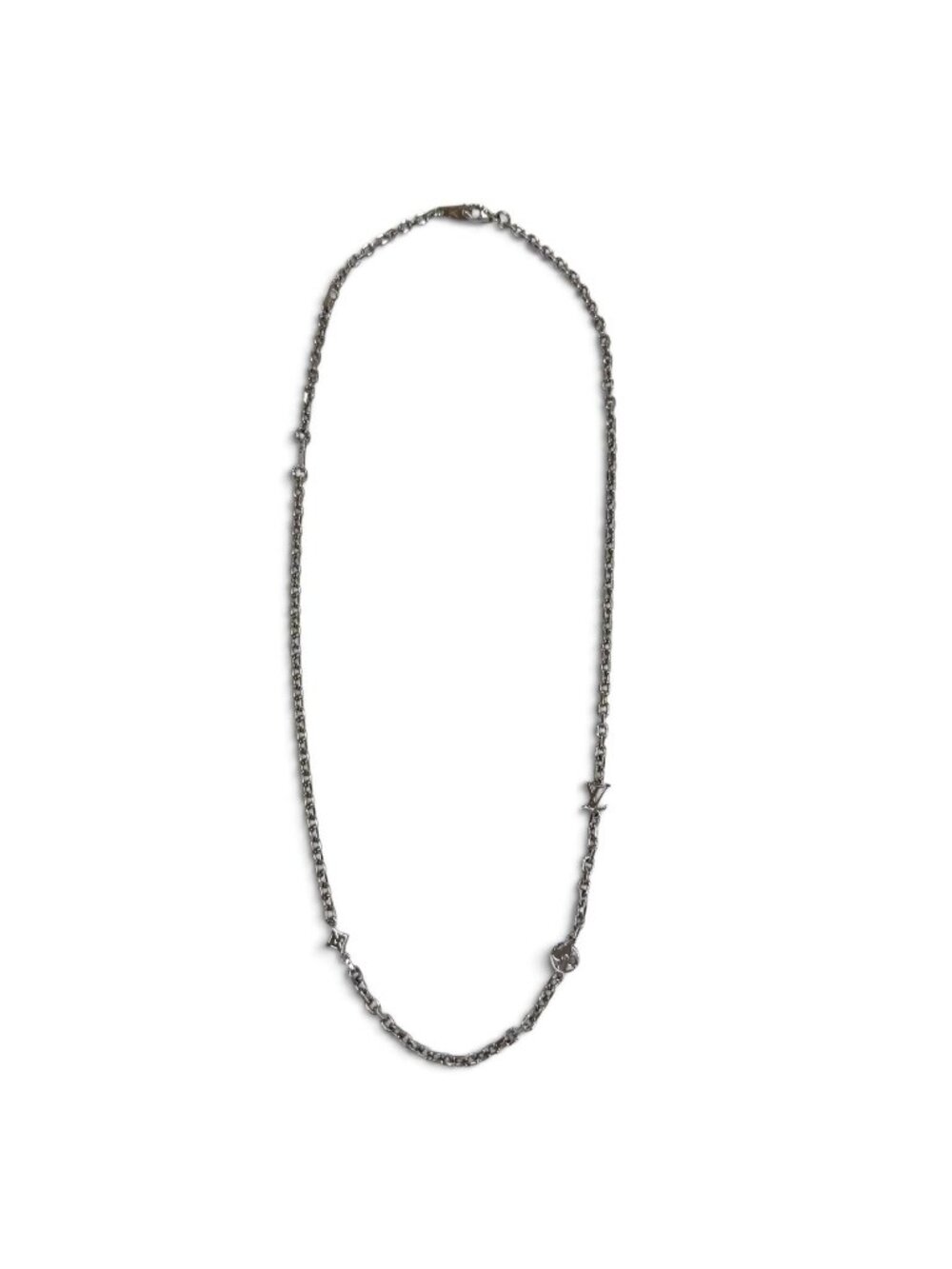 Louis Vuitton Chain LV Yours Necklace Silver